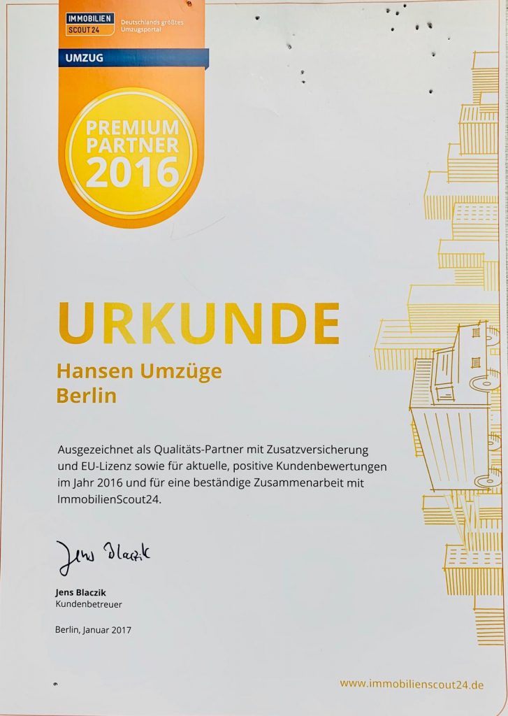 ImmoScout24 Premium Partner 2016